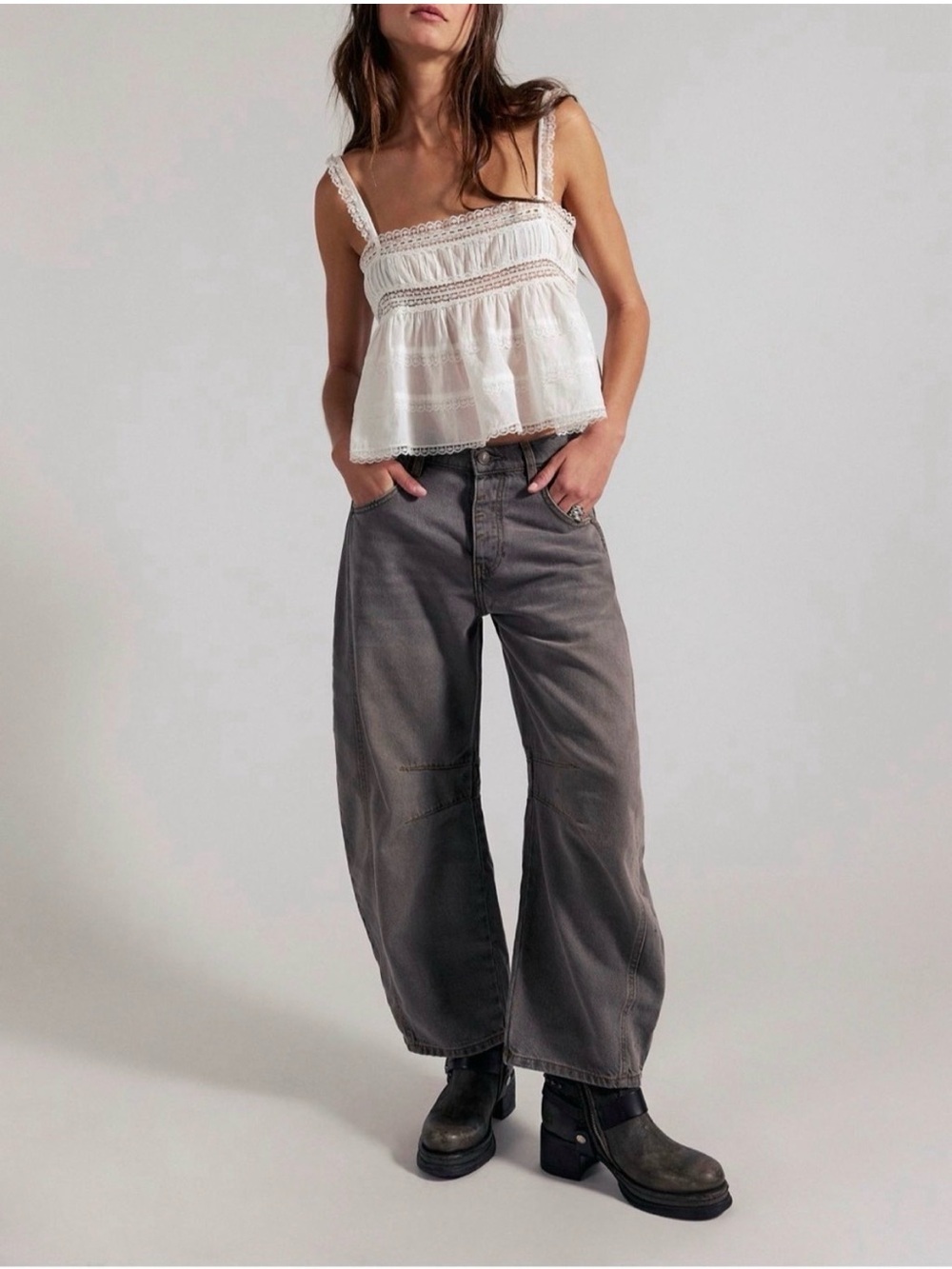 We The Free Mid Rise Barrel Jeans